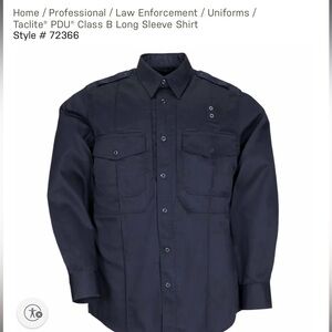 TACLITE® PDU® CLASS B LONG SLEEVE SHIRT 16 16.5 neck